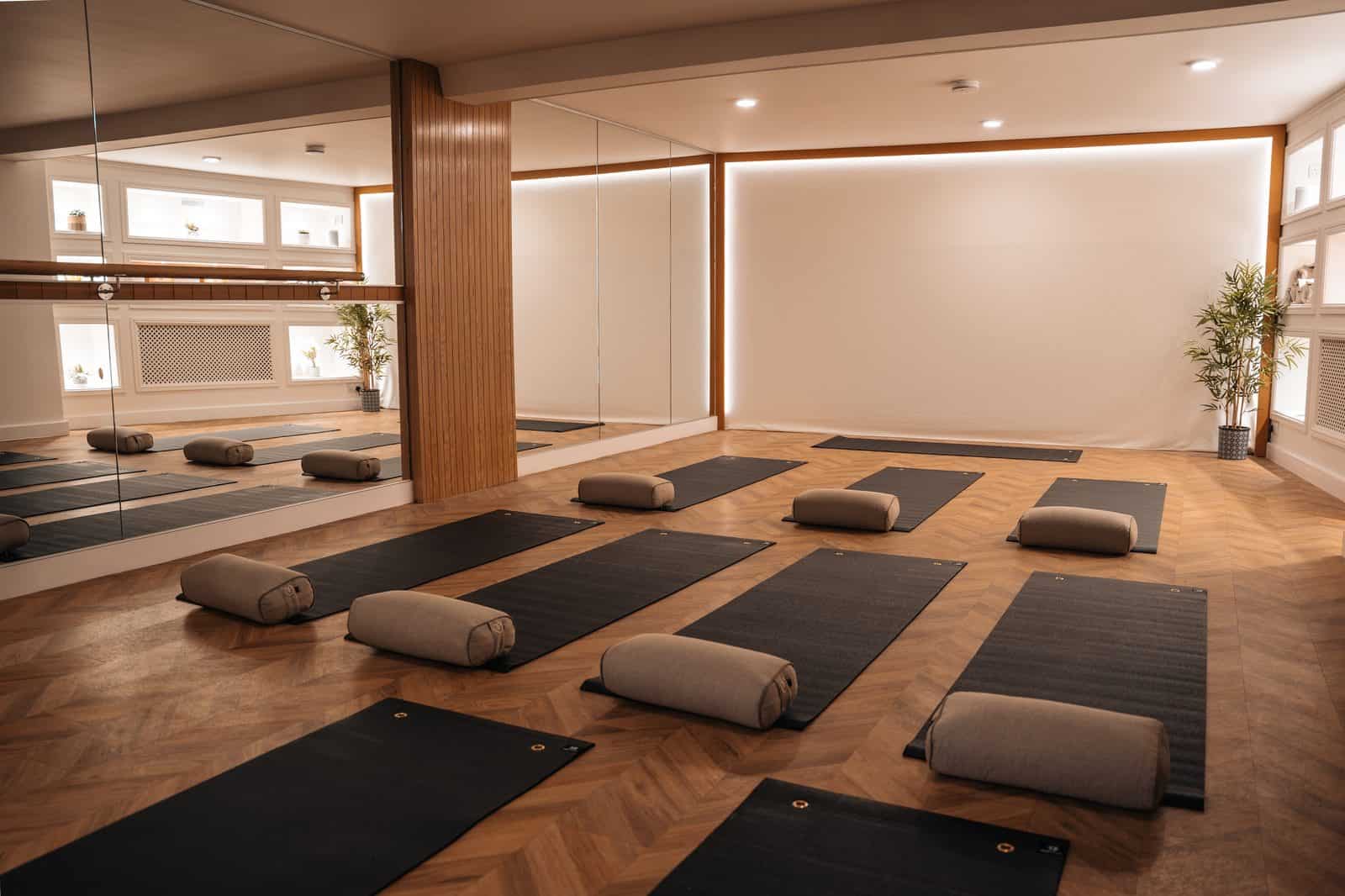 Vibes Yoga Studio Cardiff Bay — bespoke fit-out by OLLYWOOD