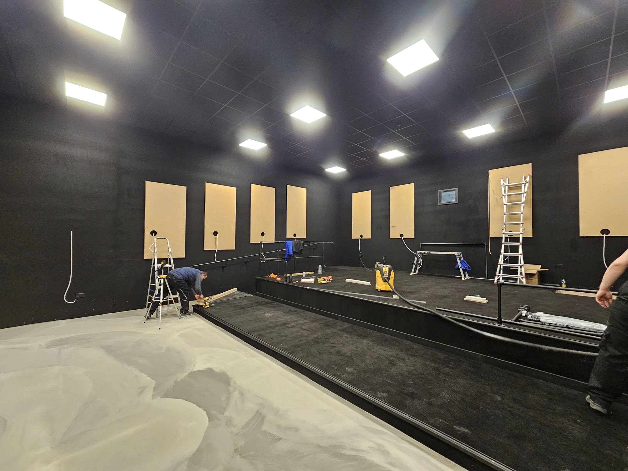 Gelert Studio, Acoustic Panels Going In