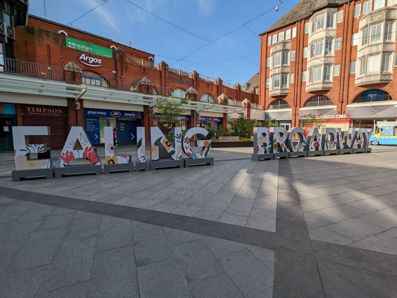 Ealing Broadway Giant Letters — Full Installation