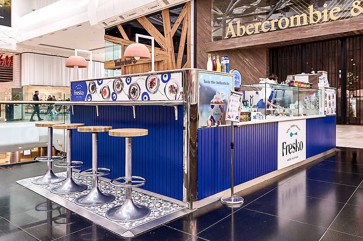 Custom retail kiosk fabrication by OLLYWOOD Cardiff